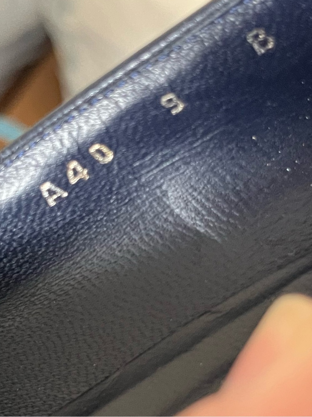 Salvatore Ferragamo navy size 9 Leather Square-Toe Loafers with Silver Logo - Picture 5 of 5